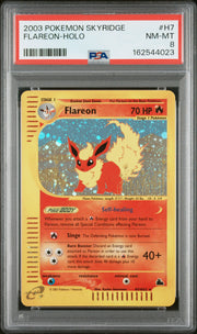 Flareon-Holo Pokemon Skyridge H7 NM PSA 8