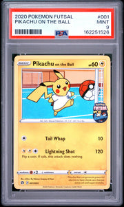Pikachu On The Ball Pokemon Futsal 001 NM PSA 9