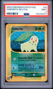 Chikorita-Rev.Foil Pokemon Expedition 99 NM PSA 9