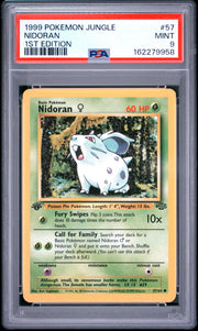 Nidoran 1st Edition Pokemon Jungle 57 NM PSA 9