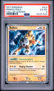 Raikou-Holo Call Of Legends Pokemon Call Of Legends SL9 NM PSA 6