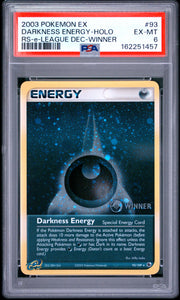 Darkness Energy-Holo Rs-E-League Dec-Winner Pokemon Ex Ruby & Sapphire 93 NM PSA