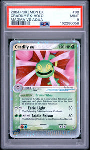 Cradily Ex-Holo Pokemon Ex Team Magma Vs Team Aqua 90 NM PSA 9