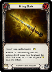 Biting Blade (Yellow) [U-WTR136] (Welcome to Rathe Unlimited)  Unlimited Rainbow Foil
