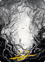 Forest 1 Art Card (Gold-Stamped Signature) [Innistrad: Midnight Hunt Art Series]