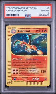 Charizard-Holo Pokemon Expedition 6 NM PSA 8