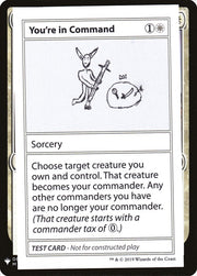 You're in Command [Mystery Booster Playtest Cards]