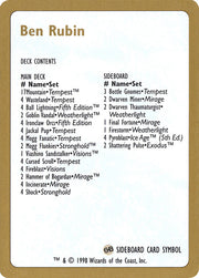 Ben Rubin Decklist [World Championship Decks 1998]