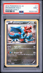 Druddigon-Holo Dragon Vault Pokemon Black & White Dragon Vault 17 NM PSA 9