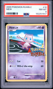 Mew Pokemon Rumble 10 NM PSA 8