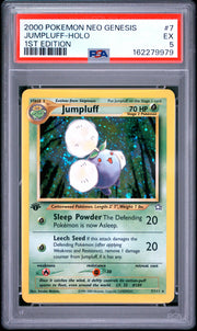 Jumpluff-Holo 1st Edition Pokemon Neo Genesis 1st Edition 7 NM PSA 5