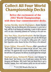 2002 World Championships Ad [World Championship Decks 2002]