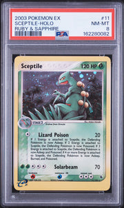 Sceptile-Holo Ruby & Sapphire Pokemon Ex Ruby & Sapphire 11 NM PSA 8