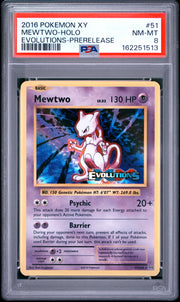 Mewtwo-Holo Evolutions-Prerelease Pokemon Xy Evolutions 51 NM PSA 8