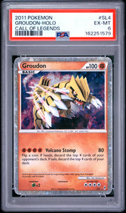 Groudon-Holo Call Of Legends Pokemon Call Of Legends SL4 NM PSA 6