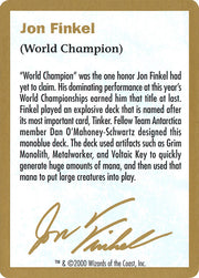 Jon Finkel Bio [World Championship Decks 2000]