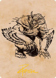 Owlbear (Showcase) Art Card (Gold-Stamped Signature) [Dungeons & Dragons: Adventures in the Forgotten Realms Art Series]