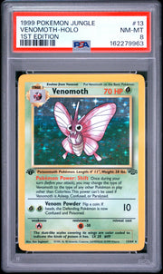 Venomoth-Holo 1st Edition Pokemon Jungle 13 NM PSA 8