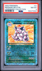 Nidoking-Rev.Foil Legendary Collection Pokemon Legendary Collection 31 NM PSA 8