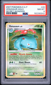 Venusaur-Holo Secret Wonders Pokemon Diamond & Pearl Secret Wonders 20 NM PSA 8