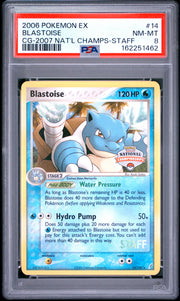 Blastoise Cg-2007 Nat'L Champs-Staff Pokemon Ex Crystal Guardians 14 NM PSA 8