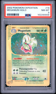 Meganium-Holo Pokemon Expedition 18 NM PSA 8
