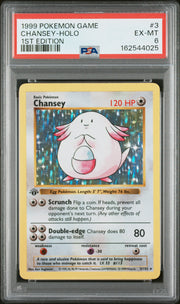 Chansey-Holo 1st Edition Pokemon Game 3 NM PSA 6