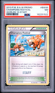 Champions Festival Worlds 13-Staff Pokemon Black & White Promo BW95 NM PSA 7