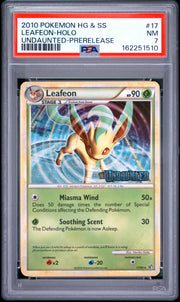 Leafeon-Holo Undaunted-Prerelease Pokemon Heartgold & Soulsilver Undaunted 17 NM