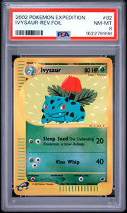 Ivysaur-Rev.Foil Pokemon Expedition 82 NM PSA 8