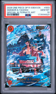 Smoker & Tashigi Special Alternate Art One Piece EB-04-003 SP PSA 10