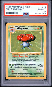 Vileplume-Holo Pokemon Jungle 15 NM PSA 8