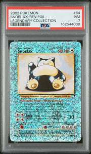 Snorlax-Rev.Foil Legendary Collection Pokemon Legendary Collection 64 NM PSA 7