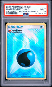Water Energy-Holo Crosshatch-Organized Play Pokemon League Play! Promo NM PSA 9