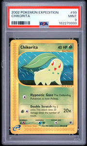 Chikorita Pokemon Expedition 99 NM PSA 9