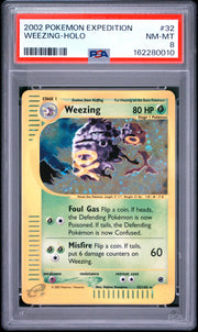 Weezing-Holo Pokemon Expedition 32 NM PSA 8