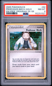 Professor Birch-Holo Em-Prof. Program '05-'06 Pokemon Ex Emerald 82 NM PSA 8