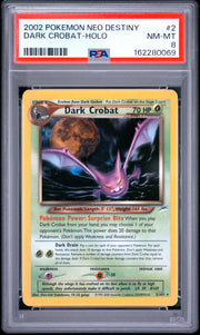 Dark Crobat-Holo Pokemon Neo Destiny 2 NM PSA 8