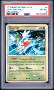 Shaymin-Holo Unleashed Pokemon Heartgold & Soulsilver Unleashed 8 NM PSA 8